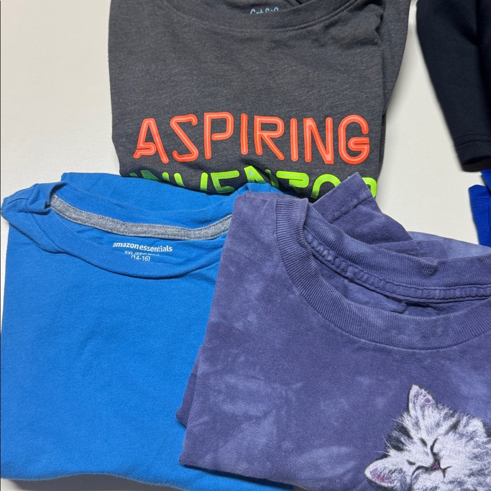 Live a Little Kids Short Sleeve Tees - Blue, Purple, Gray